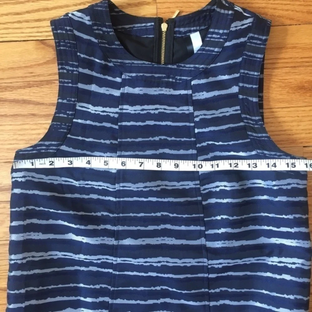 Kensie One Piece Navy stripped Knee High Dress - Picture 7 of 8
